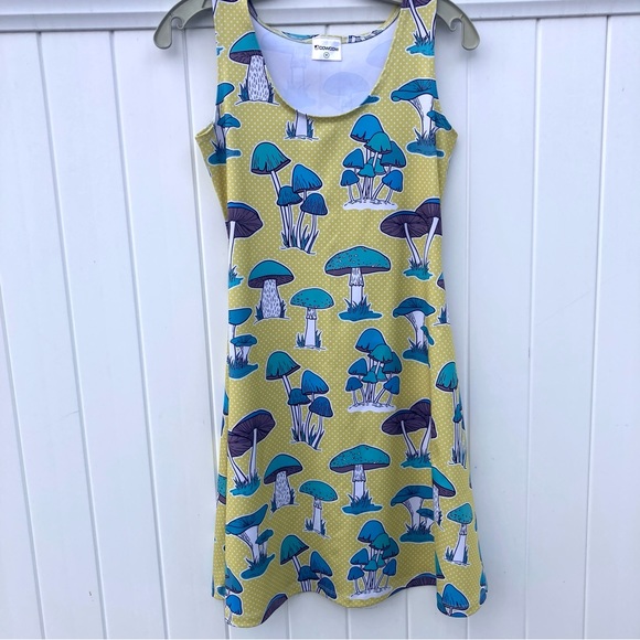 CowCow Yellow Mushroom Skater Dress - Picture 2 of 8